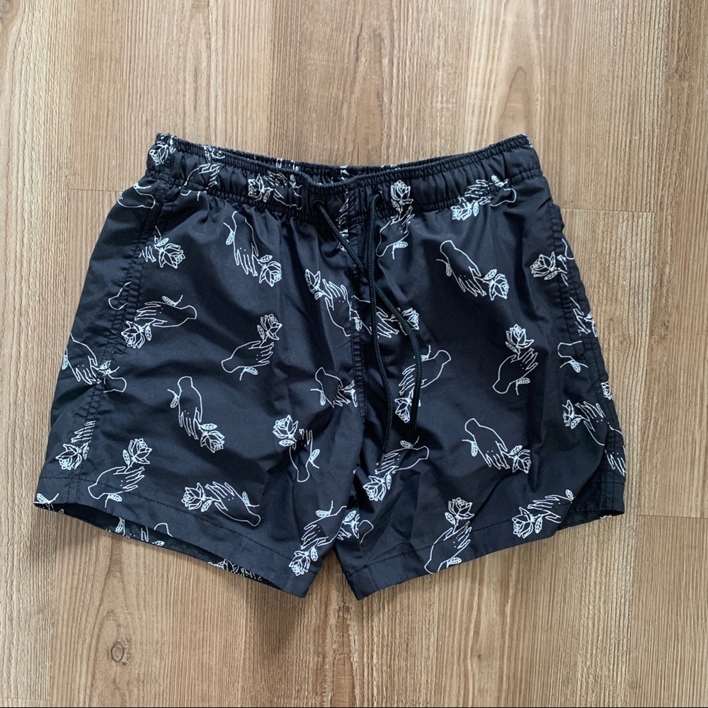 H&M Men’s Swim Trunks, Black Swimsuit.  Small.